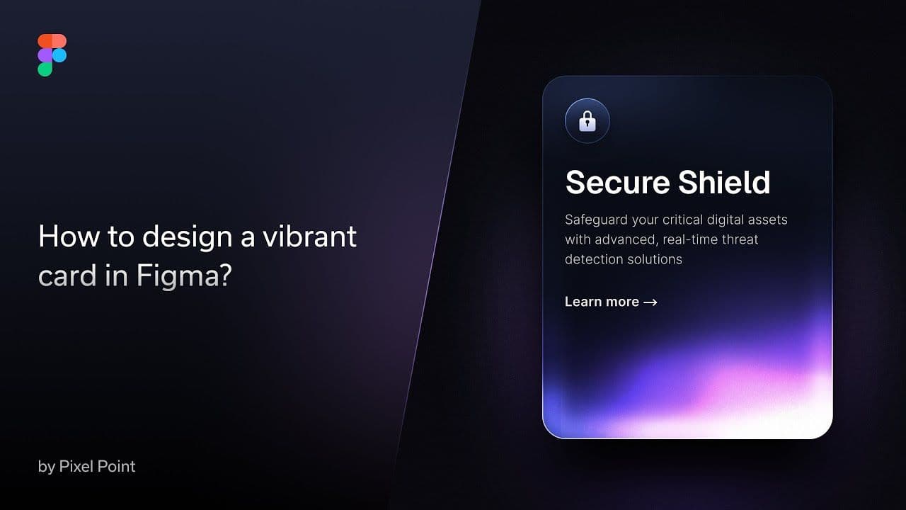 Figma Tutorial - Animated Vibrant Card image